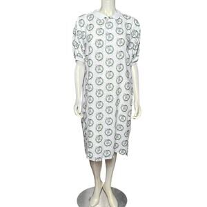 Vintage Boston Celtics All-Over Print Polo Dress Nightshirt USA Cotton L 90s
